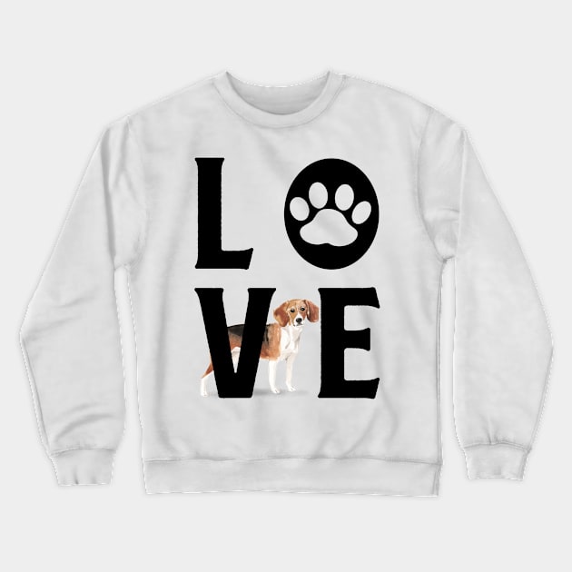 Dog Love - Beagle Crewneck Sweatshirt by TKLA